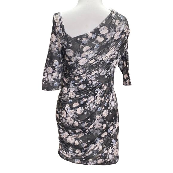 Rare London Wrap Asymmetrical Floral Roses Dress 6 - Picture 4 of 8